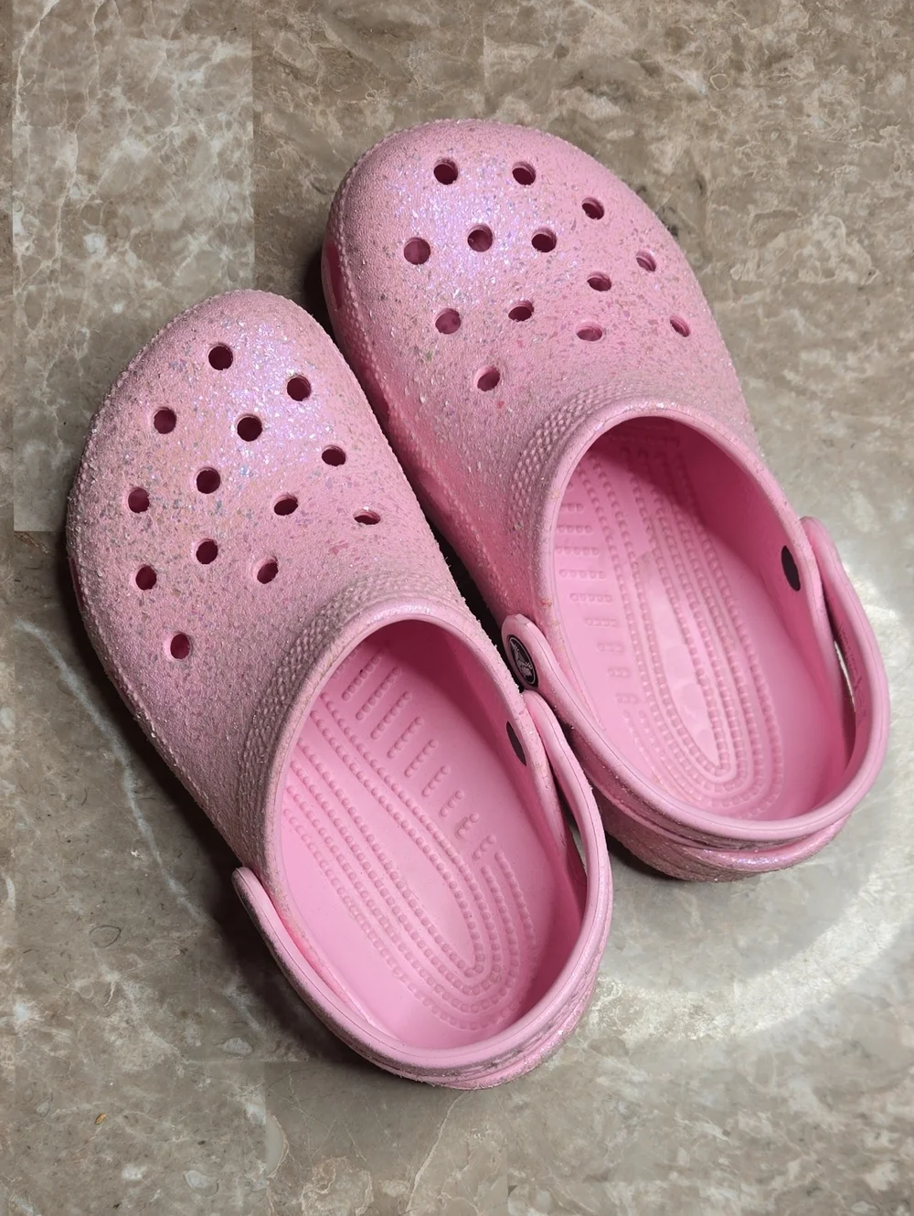 CROCS Kids Sparkle Pink Clogs